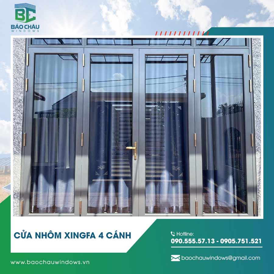 Cửa nhôm Xingfa 4 cánh