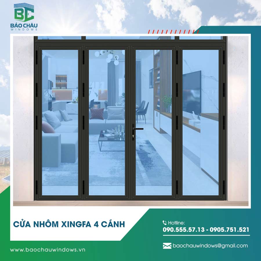 Cửa nhôm Xingfa 4 cánh